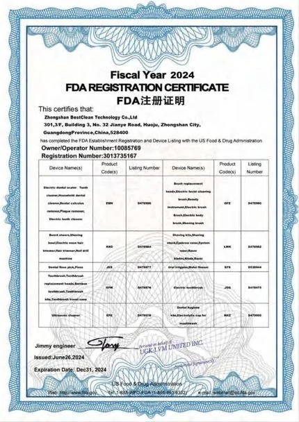 FDA Registration Document